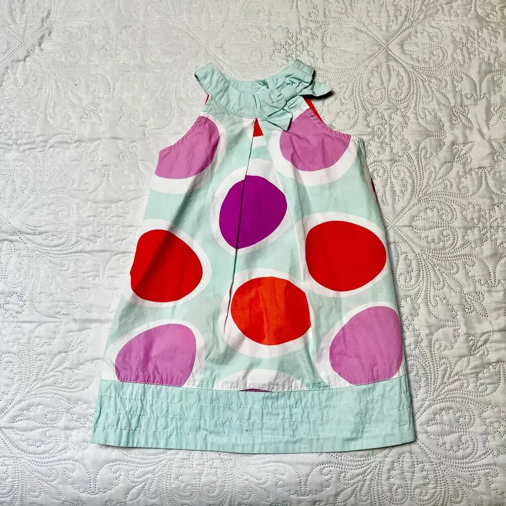 Gymboree Pastel Dot Bow Dress Size 3T